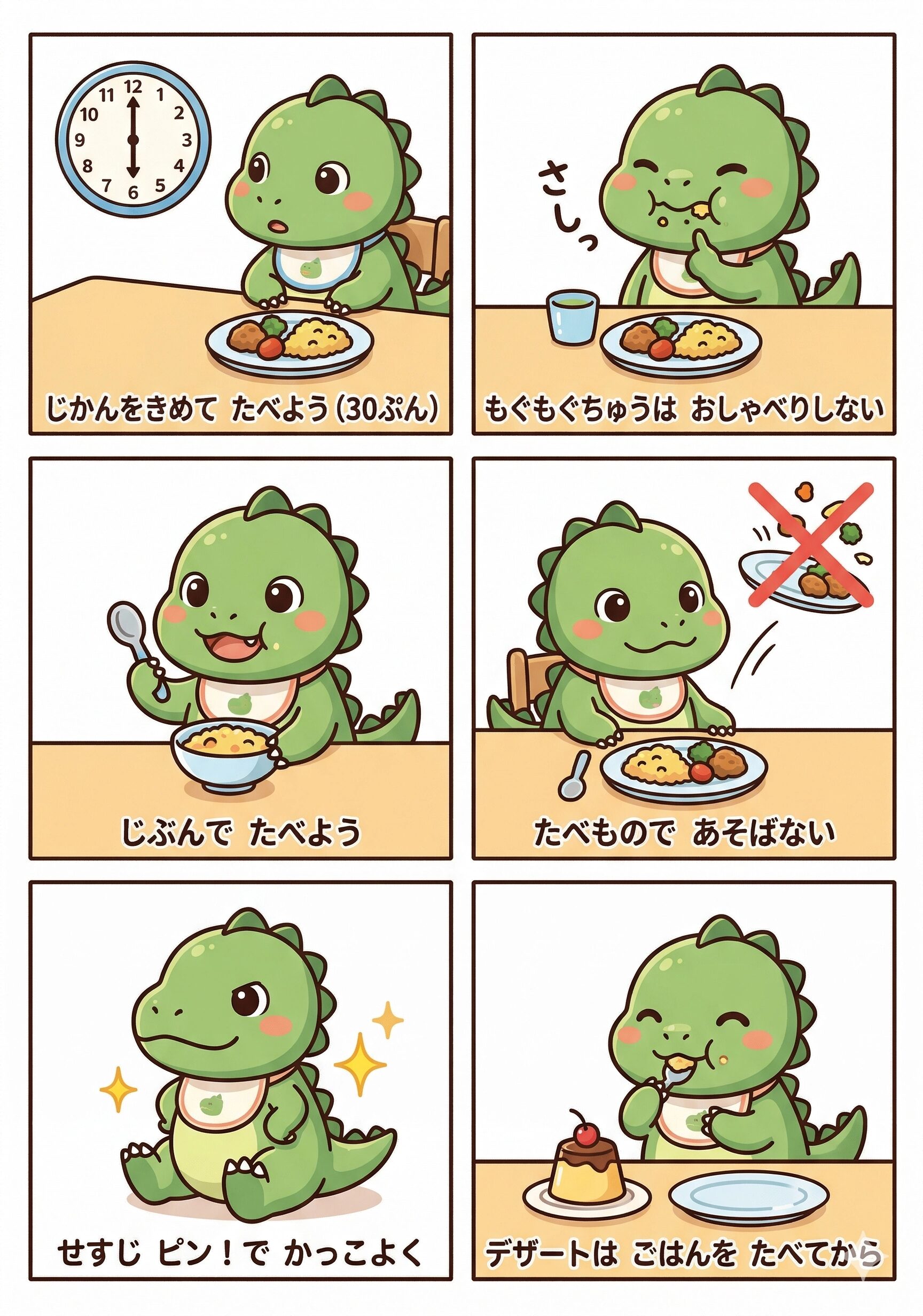 ご飯ルール6か条ポスター